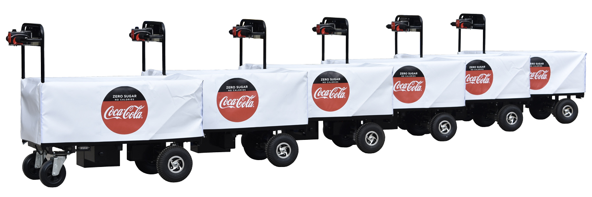 Powered Trolleys with Coca Cola Branded Covers