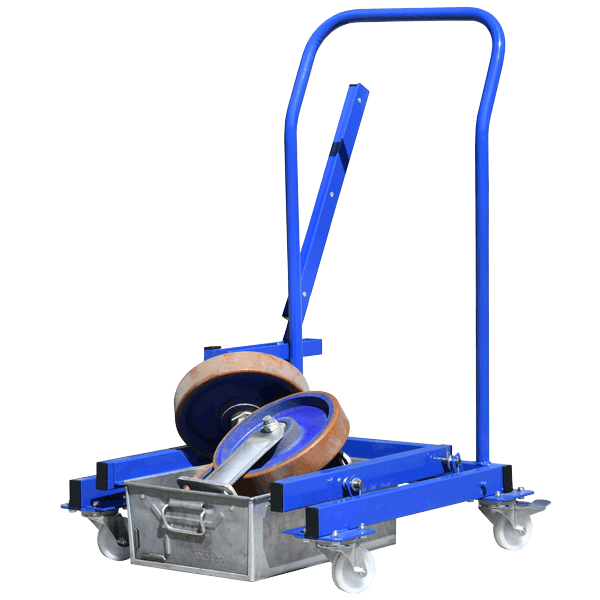 Tote Pan lifting trolley with heavy load