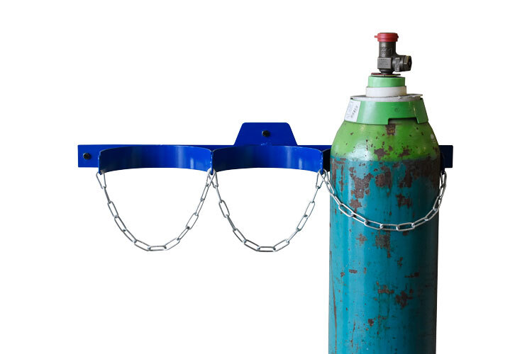 Gas Bottle Storage Rack with gas cylinder