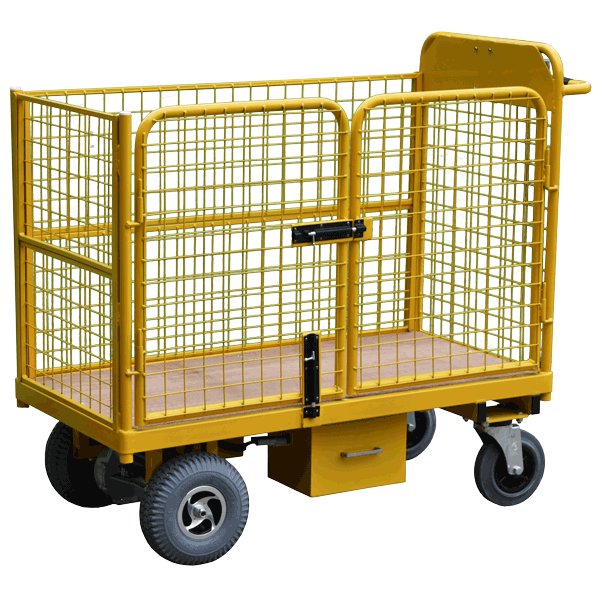 Powered Trolley with Gated Access Cage