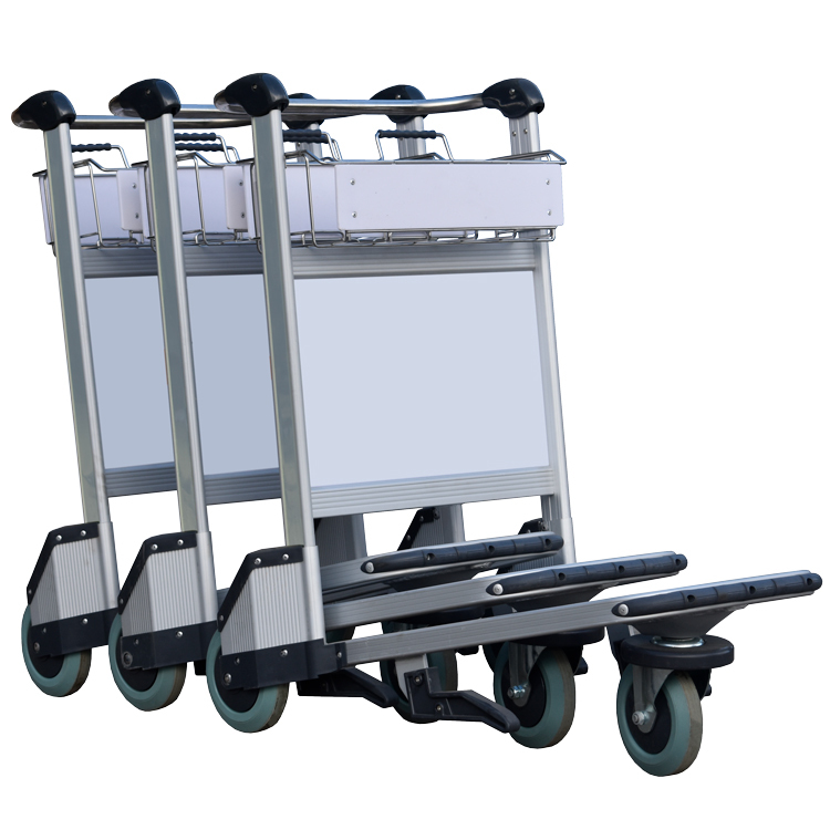 Stack of Airport Trolleys