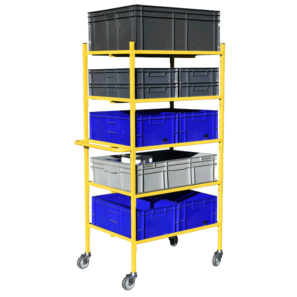 Shelf Trolley with Boxes