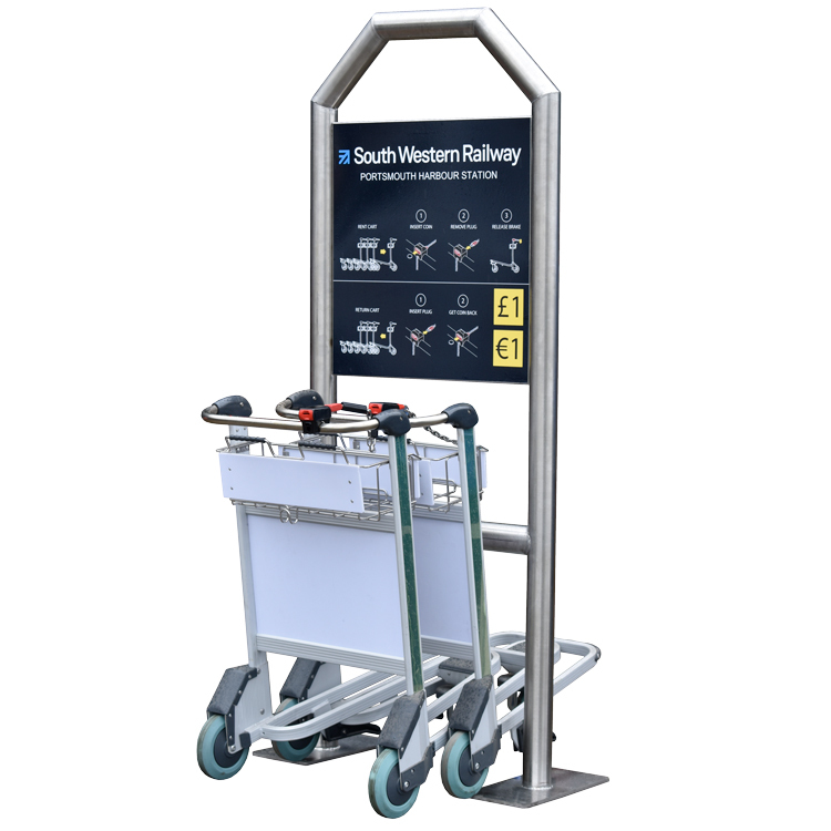 Trolley Corral with Signage