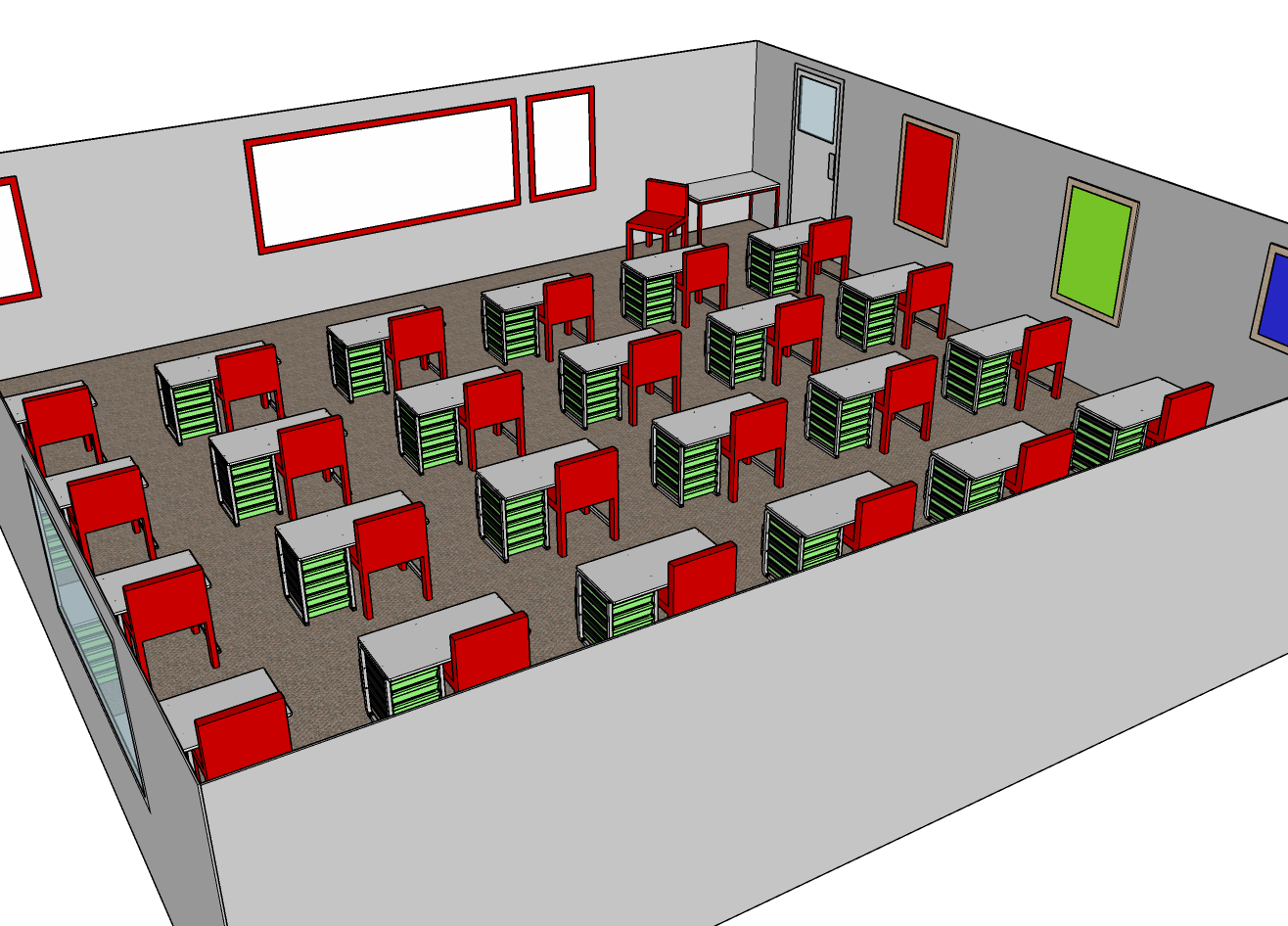 Socially Distanced Classroom